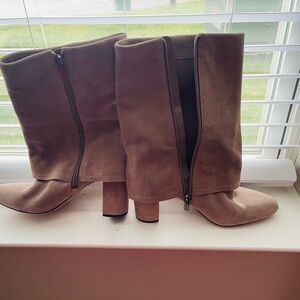 Vince Camuto Tan Suede Heeled Boots